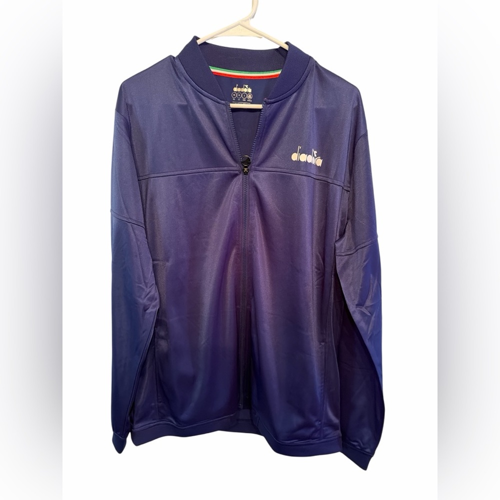 Diadora full zip up tennis jacket‎ blue size XL